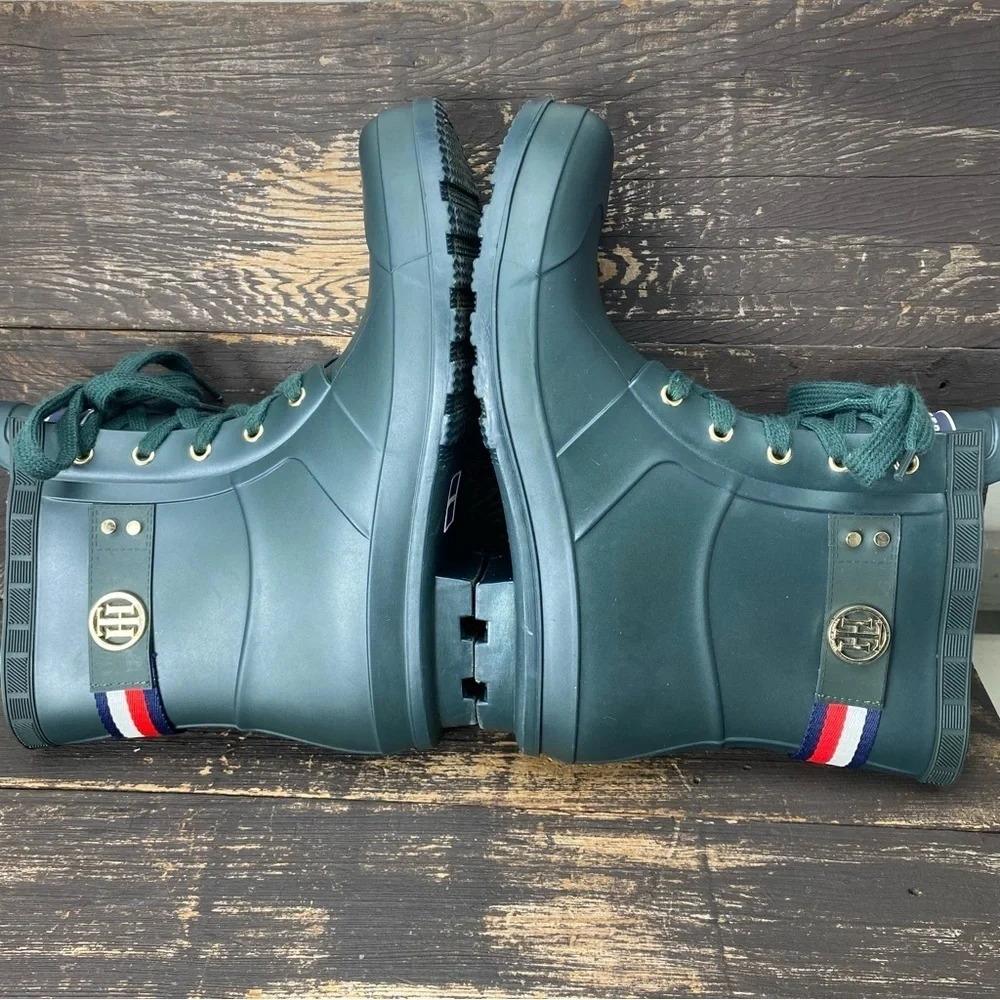 Tommy Hilfiger Trineti Green Rainbow Women's Size 11 - Picture 5 of 12
